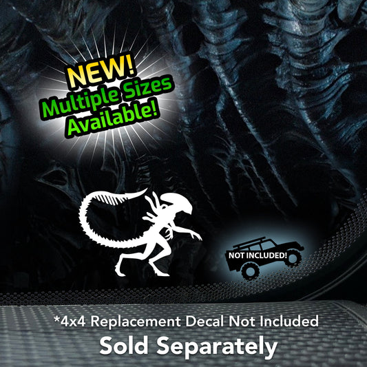 NEW - Walking Alien Xenomorph 4x4 Offroad & Car Windshield Vinyl Sticker Decal