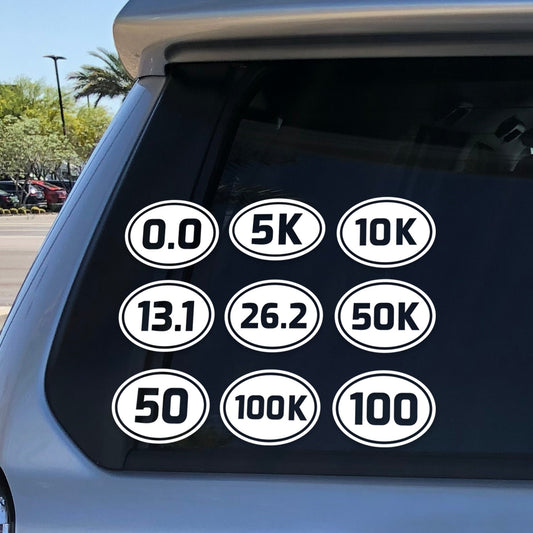 Race Lengths & Running Distances Vinyl Decals
