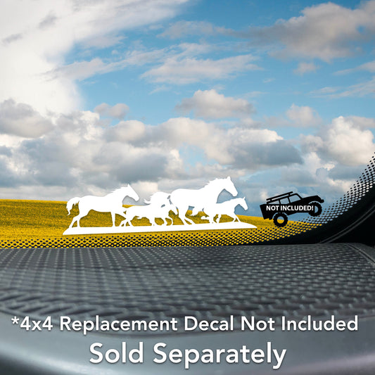 Wild Mustangs 4x4 &Off-road and Car Windshield Outdoor Adventure Vinyl Decal