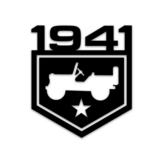 Jeep 1941 Star Badge of Adventure Vinyl Decal Sticker