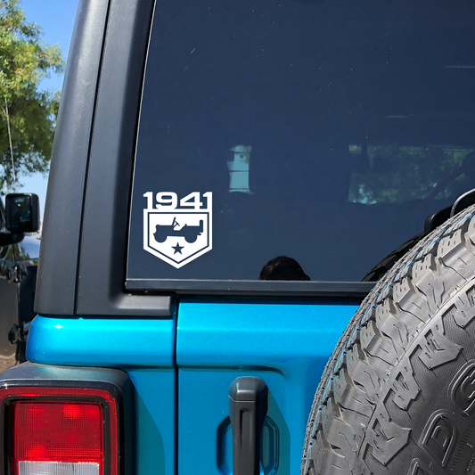 Jeep 1941 Star Badge of Adventure Vinyl Decal Sticker