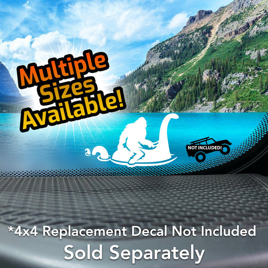 Bigfoot's Buddy - Bigfoot and the Loch Ness Monster Together at Last!- 4x4 Off-road & Car Window Vinyl Decal