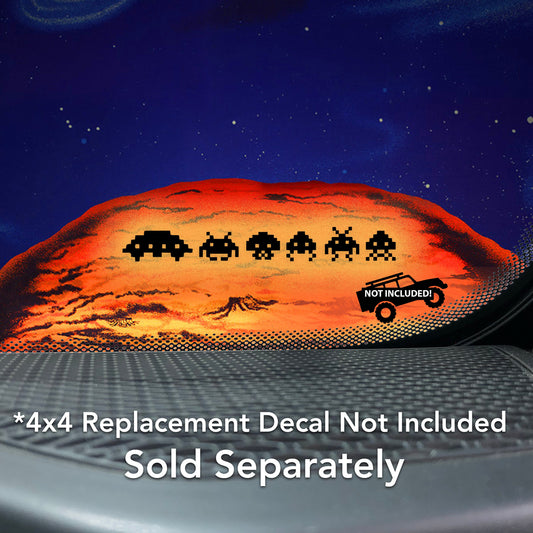 Space Invaders Vinyl Decal for Off-road Vehicle and 4x4 Windshields.