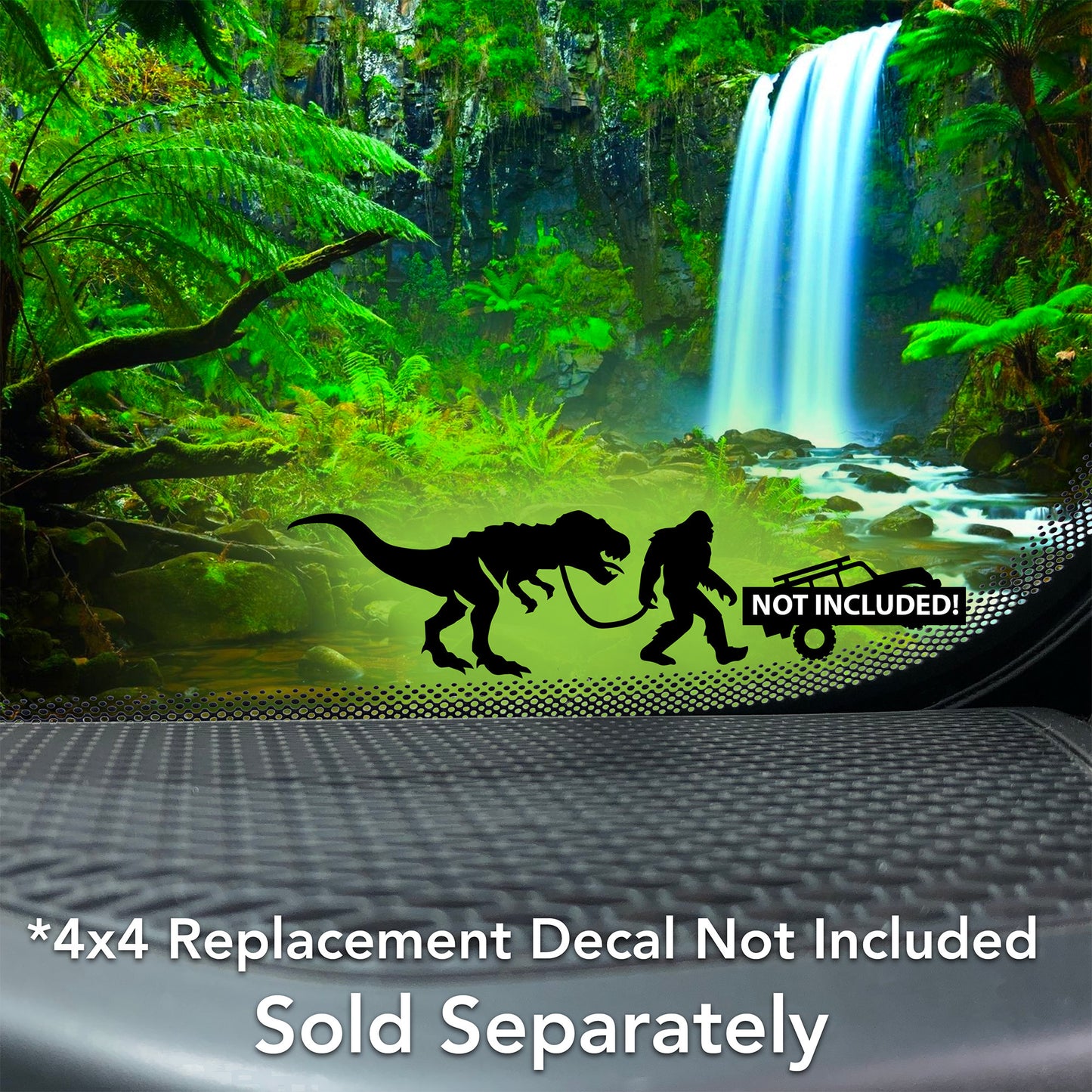 Bigfoot's Upgraded Pet T-Rex for 4x4 Offroad and Car Windshield's Vinyl Decal Sticker