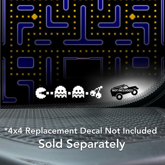 Pac Man Vinyl Decal for 4x4 & Car Windshields.