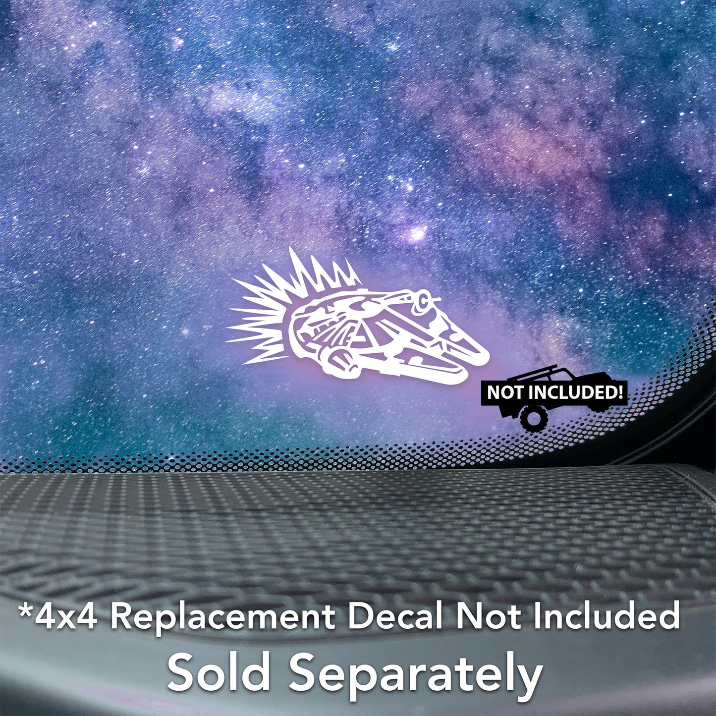 Jump to Hyperspace in the Millennium Falcon for Off-road Vehicle and 4x4 Windshields.