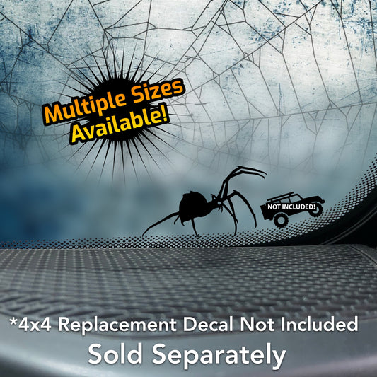 Black Widow Spider Vinyl Decal for 4x4 Off-road and Car Windshields