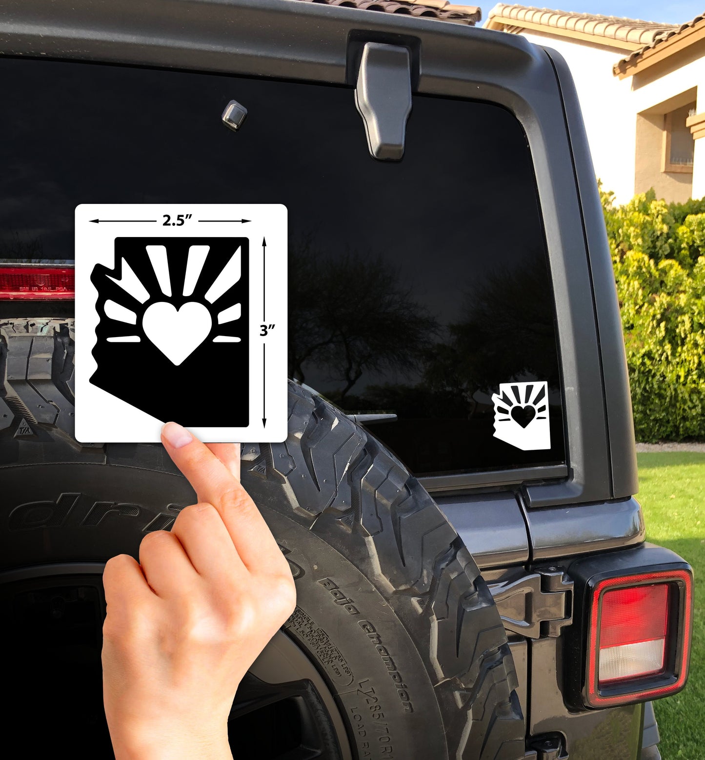 Heart of Arizona Vinyl Window Decal