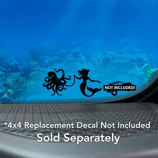 Mermaid’s Octopus Vinyl Decal for 4x4 & Car Windshields.