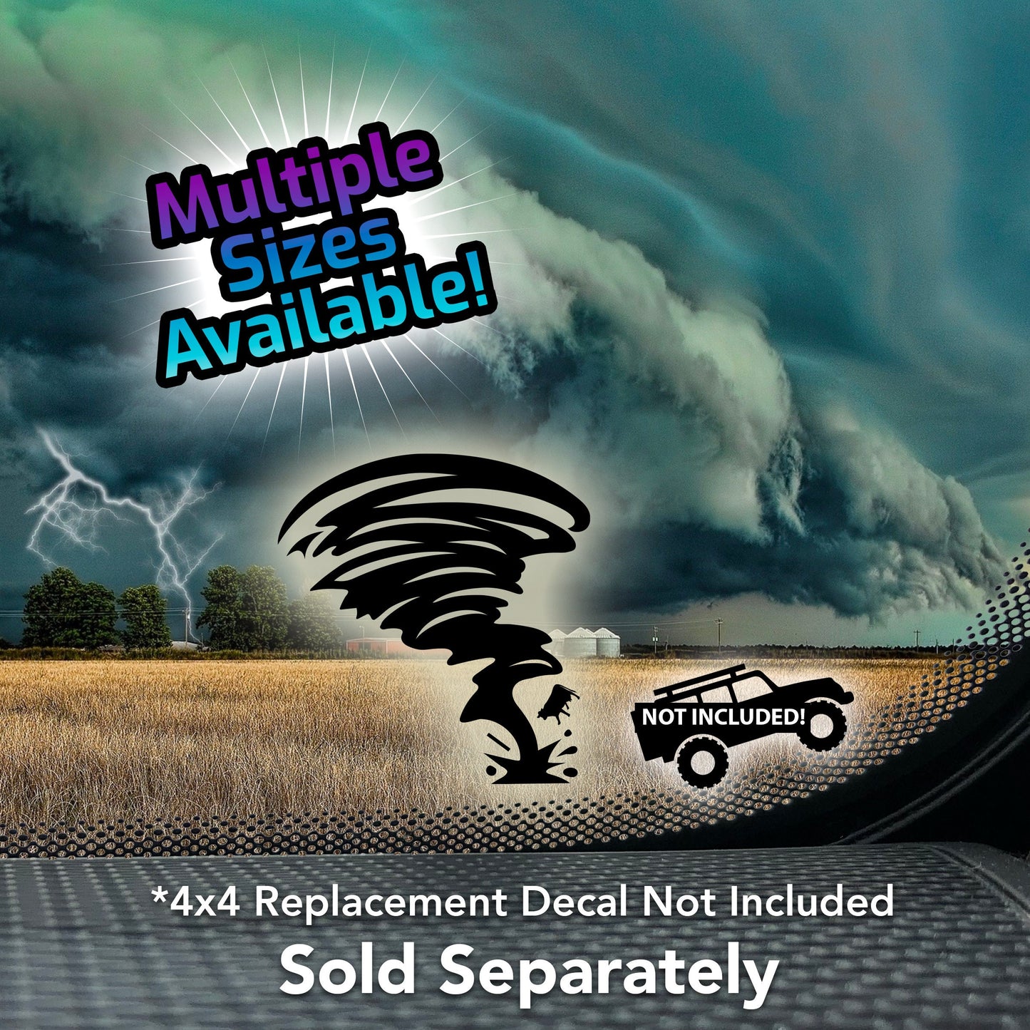 Tornado Storm Chaser Vinyl Decal for 4x4 Off-road and Other Vehicles