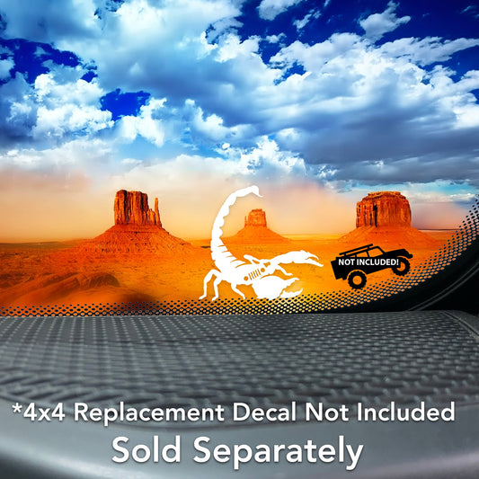 All-Terrain Scorpion Vinyl Decal for Off-road Vehicle and 4x4 Windshields