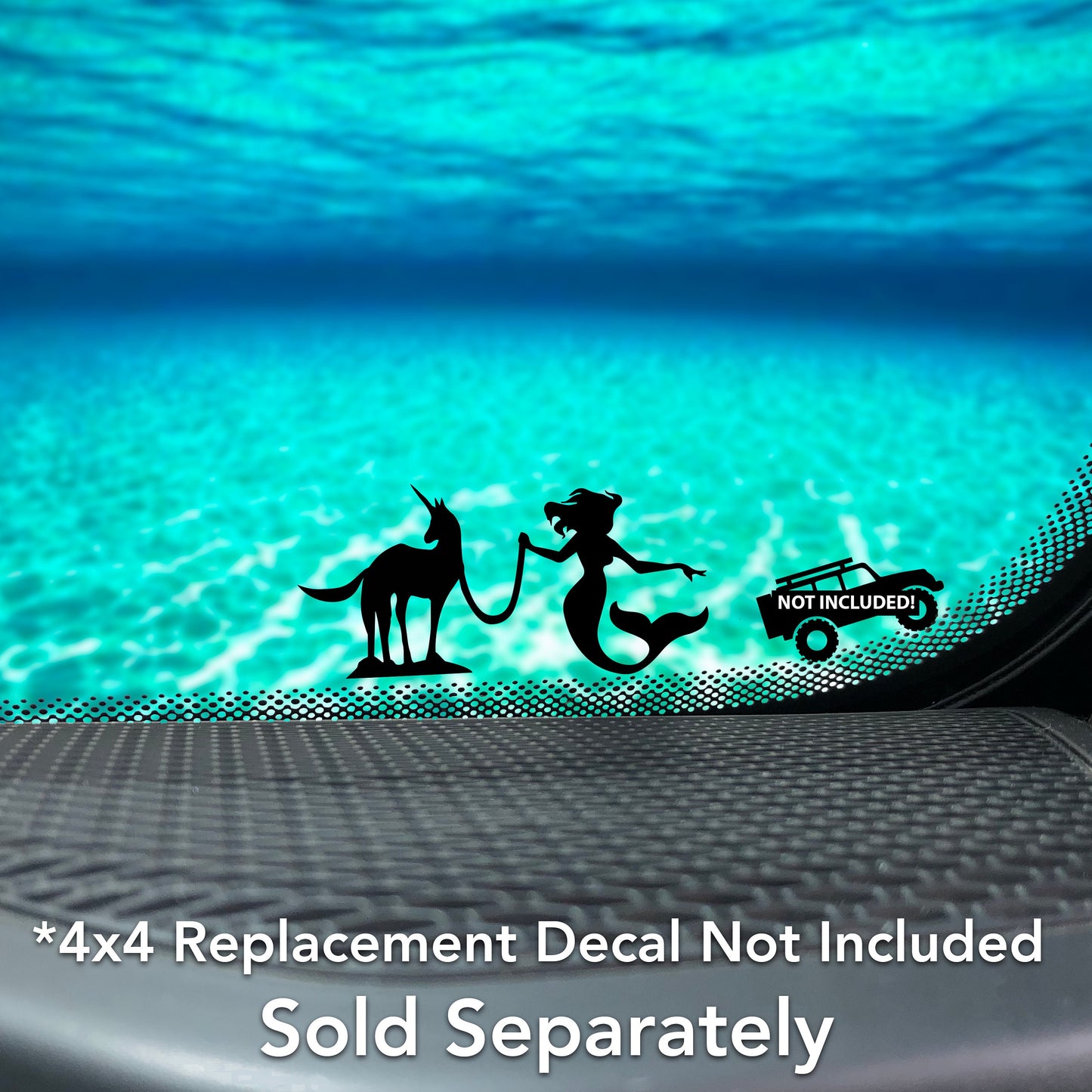 Mermaid's Pet 4x4 Off-road and Car Windshield Vinyl Decal