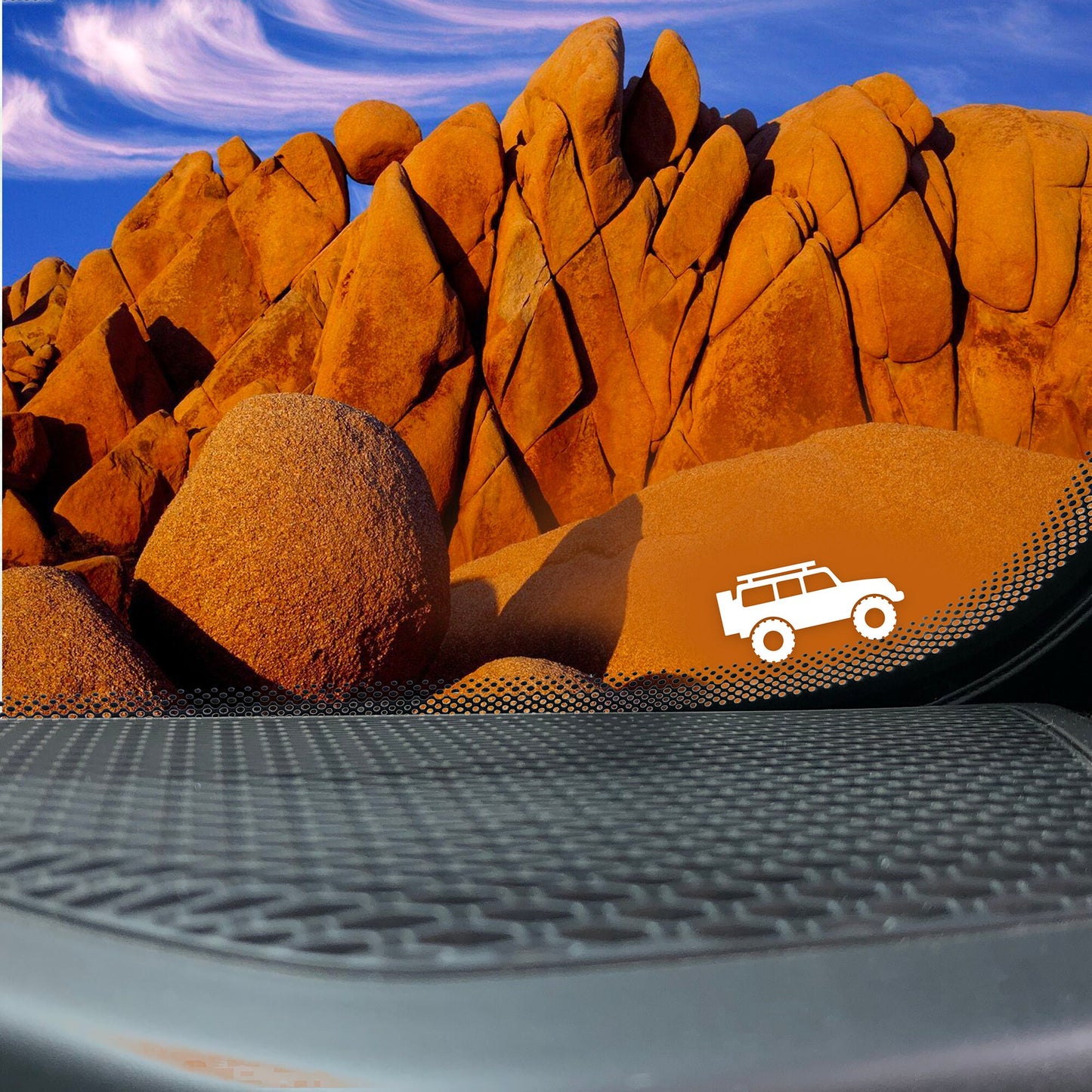 Lifted Jeep 4x4 Off-road Vehicle Replacement Vinyl Decal for 4x4 and Car Windshields.