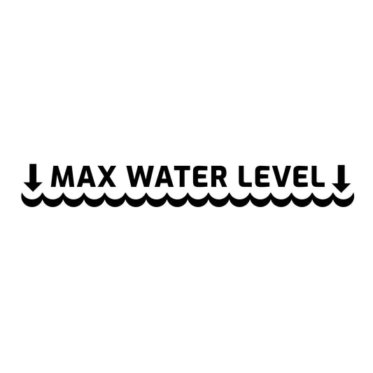 Max Water Level Vinyl Decal