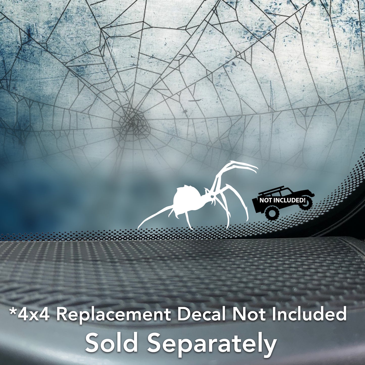 Black Widow Spider Vinyl Decal for 4x4 Off-road and Car Windshields