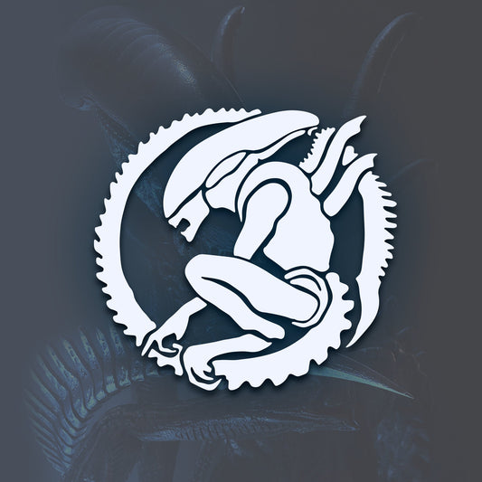 Alien Xenomorph Circle Crest Vinyl Decal