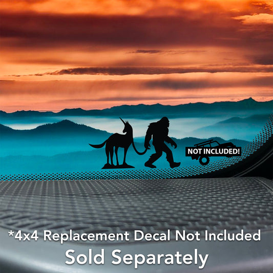 Bigfoot's Pet for Off-road Vehicle and 4x4 Windshield Sticker Vinyl