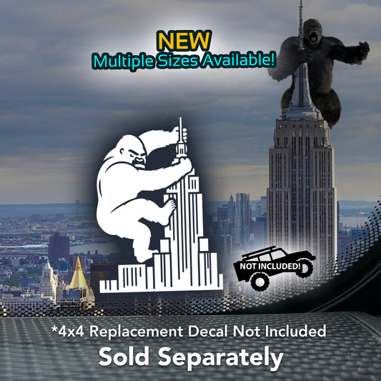 King Kong Climbing the Empire State Building Decal for 4 x 4 Off Road Vehicles