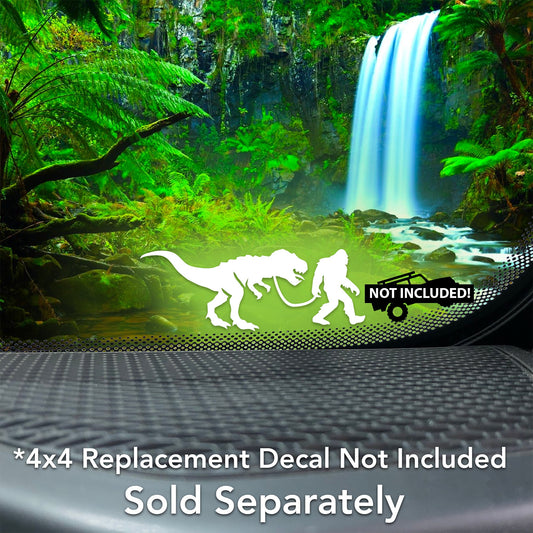 Bigfoot's Upgraded Pet T-Rex for 4x4 Offroad and Car Windshield's Vinyl Decal Sticker
