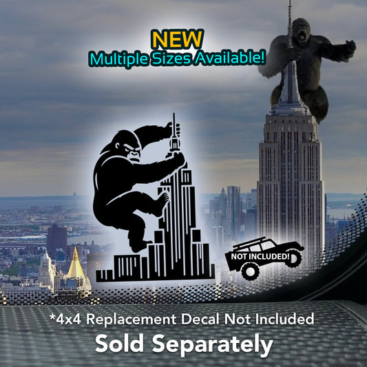 King Kong Climbing the Empire State Building Decal for 4 x 4 Off Road Vehicles