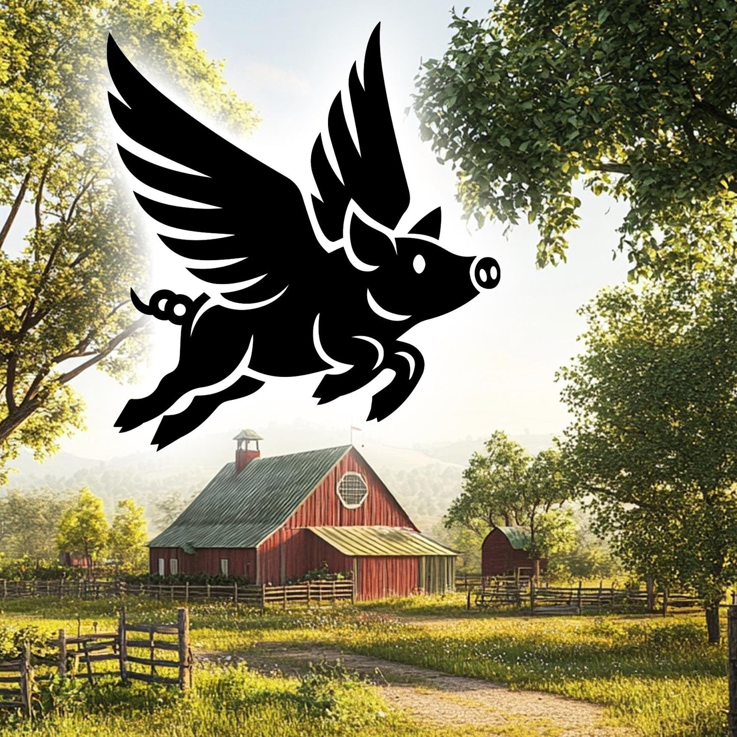 When Pigs Fly! Flying Pig Outdoor Adventure 4x4 Vehicle Decal