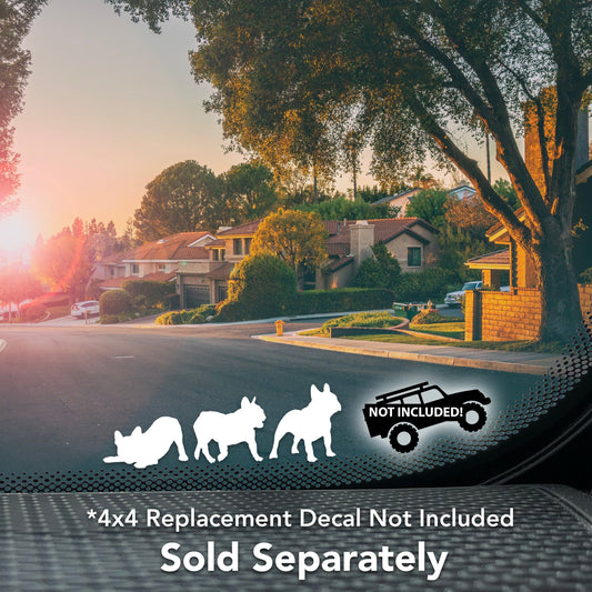 Swarm of Frenchies Vinyl Decal for 4x4 Off-road & Car Windshields