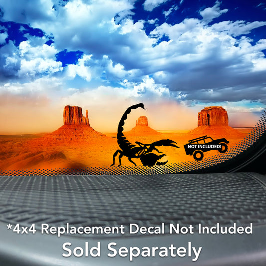 All-Terrain Scorpion Vinyl Decal for Off-road Vehicle and 4x4 Windshields