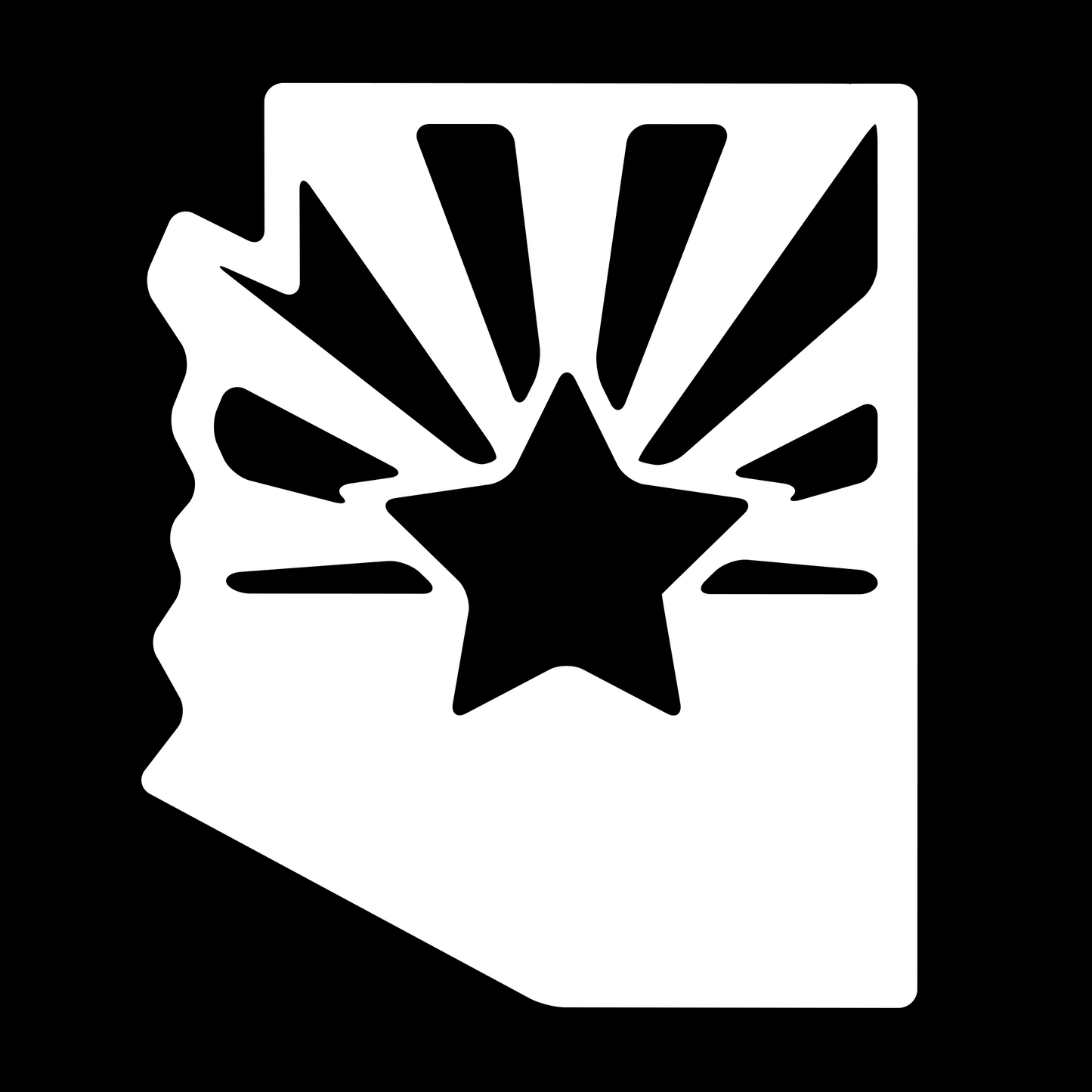 Arizona State Flag Vinyl Decal Window Sticker