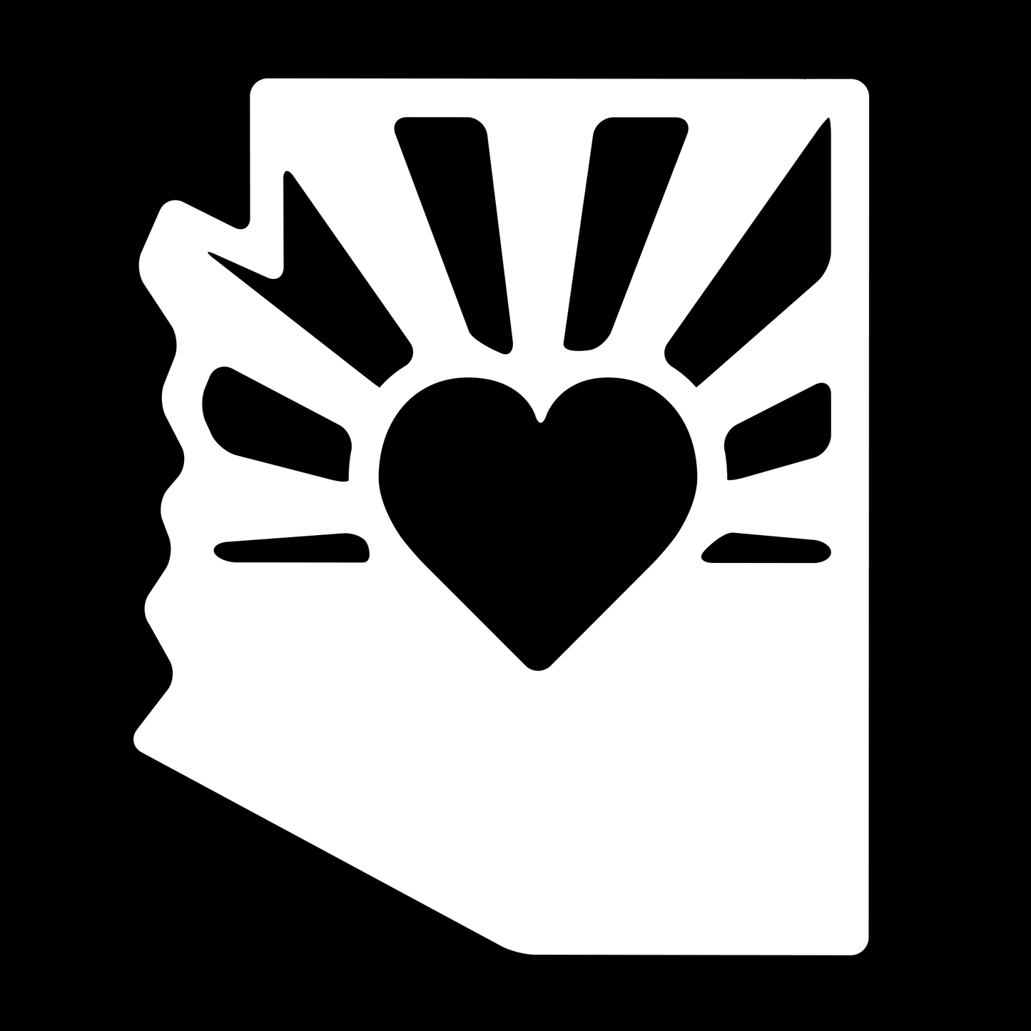 Heart of Arizona Vinyl Window Decal
