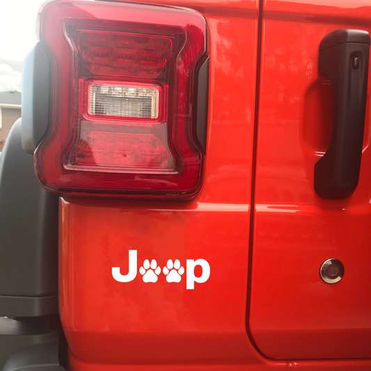 Jeep Paws 4x4’s Best Friend Vinyl Sticker