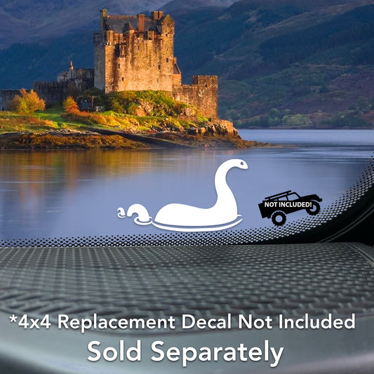 Loch Ness Monster - Nessie Vinyl Decal for Off-road Vehicle and 4x4 Windshields.