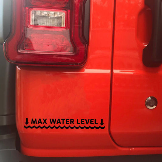 Max Water Level Vinyl Decal