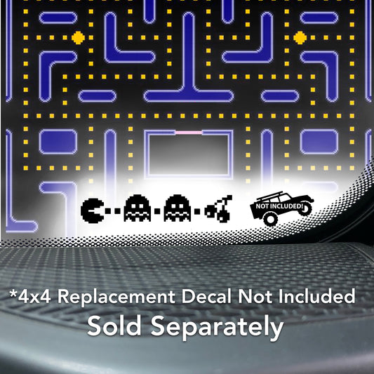 Pac Man Vinyl Decal for 4x4 & Car Windshields.