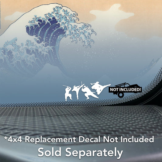 Uh Oh, Ninjas! Chaser Decal for Off-road Vehicle and 4x4 Windshields