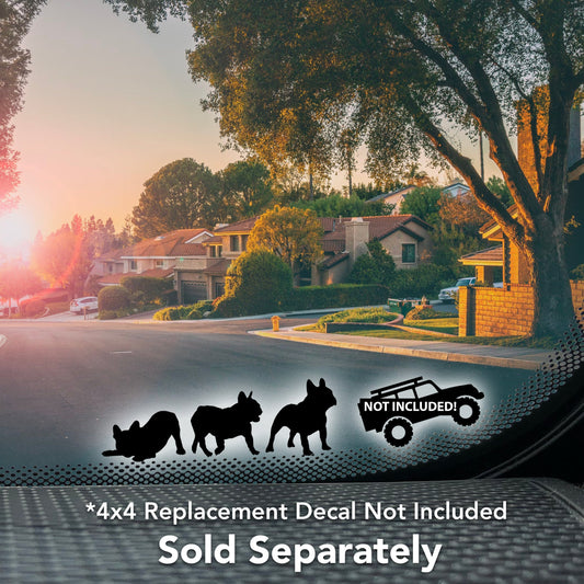 Swarm of Frenchies Vinyl Decal for 4x4 Off-road & Car Windshields