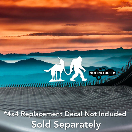Bigfoot's Pet for Off-road Vehicle and 4x4 Windshield Sticker Vinyl