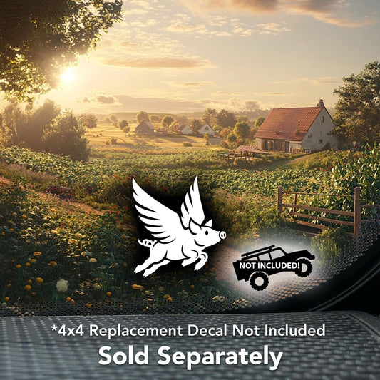 When Pigs Fly! Flying Pig Outdoor Adventure 4x4 Vehicle Decal