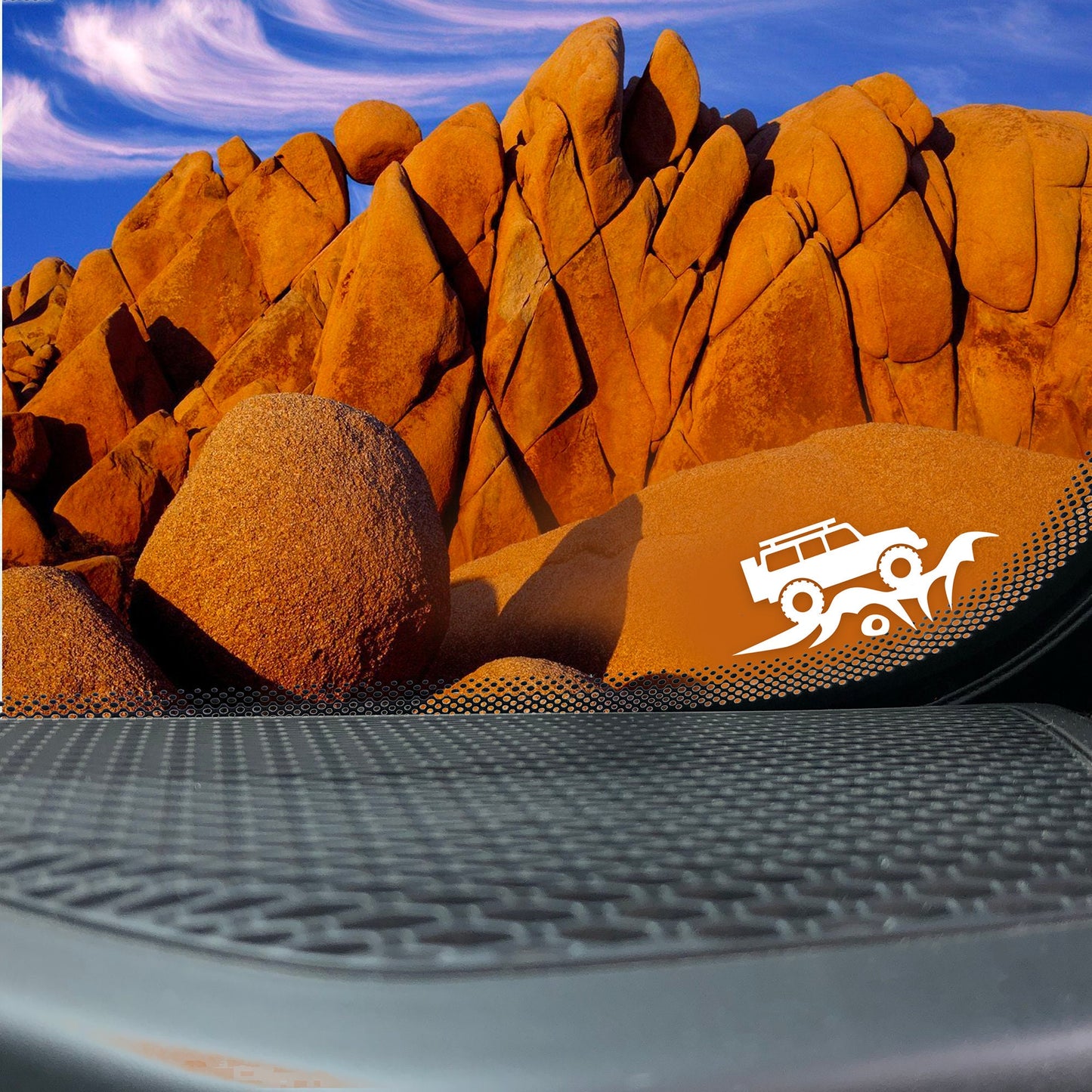 Lifted Jeep 4x4 Off-road Vehicle Replacement Vinyl Decal for 4x4 and Car Windshields.