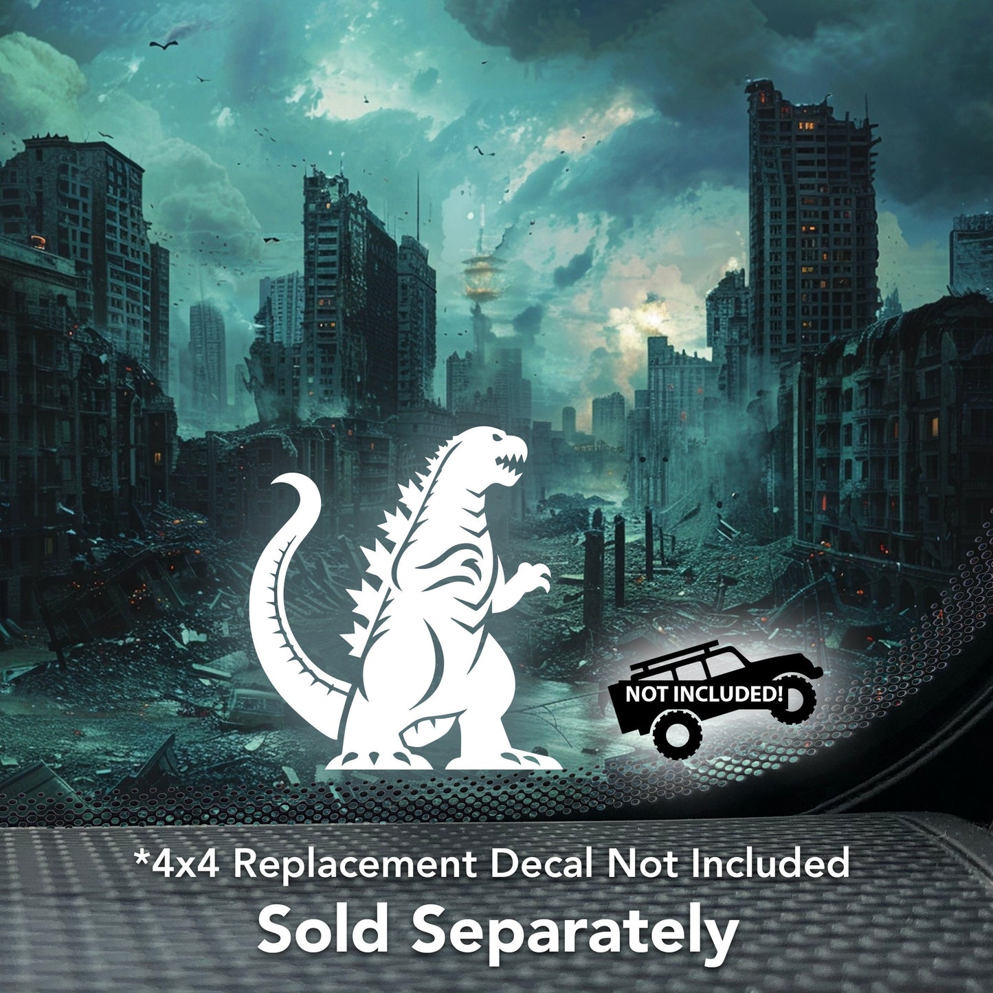Godzilla the Destroyer Decal for 4 x 4 Off Road Vehicles