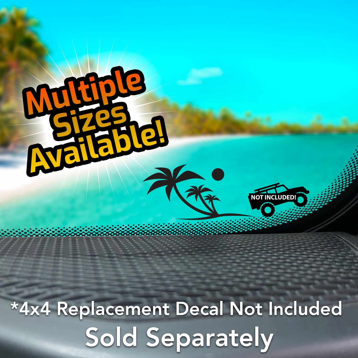 Palm Tree Paradise 🌴☀️ 4x4 Off-road Decal