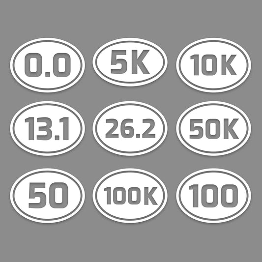 Race Lengths & Running Distances Vinyl Decals