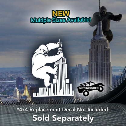 King Kong Climbing the Empire State Building Decal for 4 x 4 Off Road Vehicles