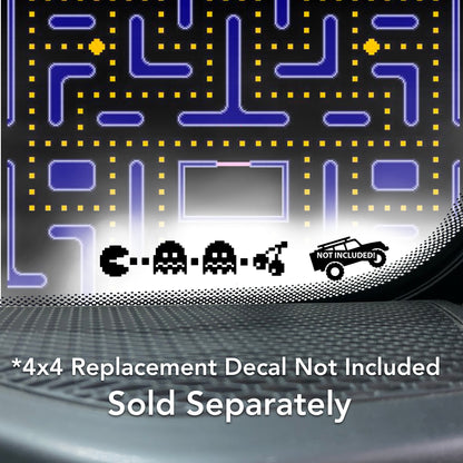 Pac Man Vinyl Decal for 4x4 & Car Windshields.