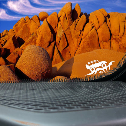 Lifted Jeep 4x4 Off-road Vehicle Replacement Vinyl Decal for 4x4 and Car Windshields.